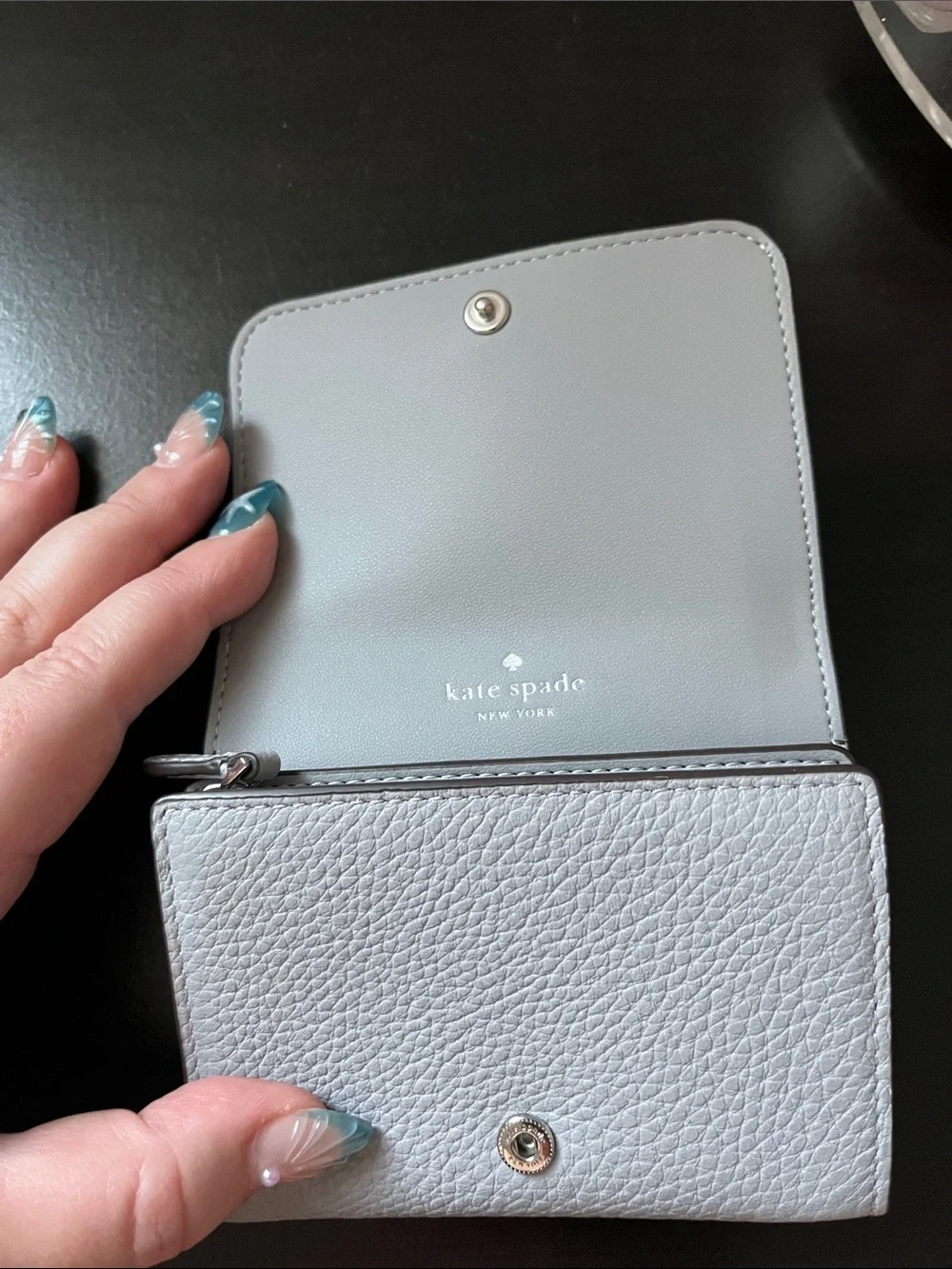kate spade Pebbled Leather Compact Wallet